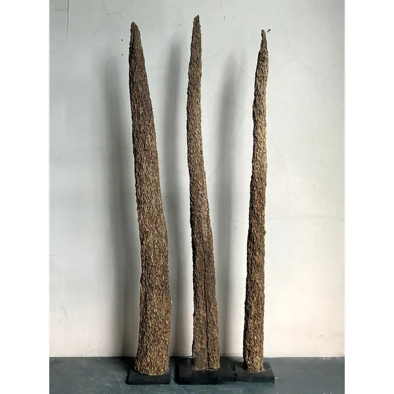Vintage Boho Trio of Totem Posts