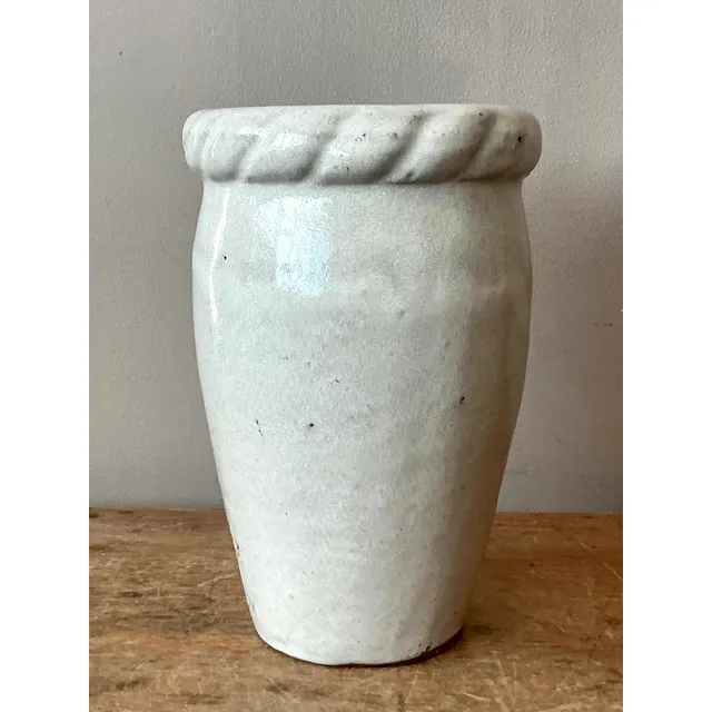 Vintage Boho Twisted Trim Studio Pottery Vase — additional photo 1