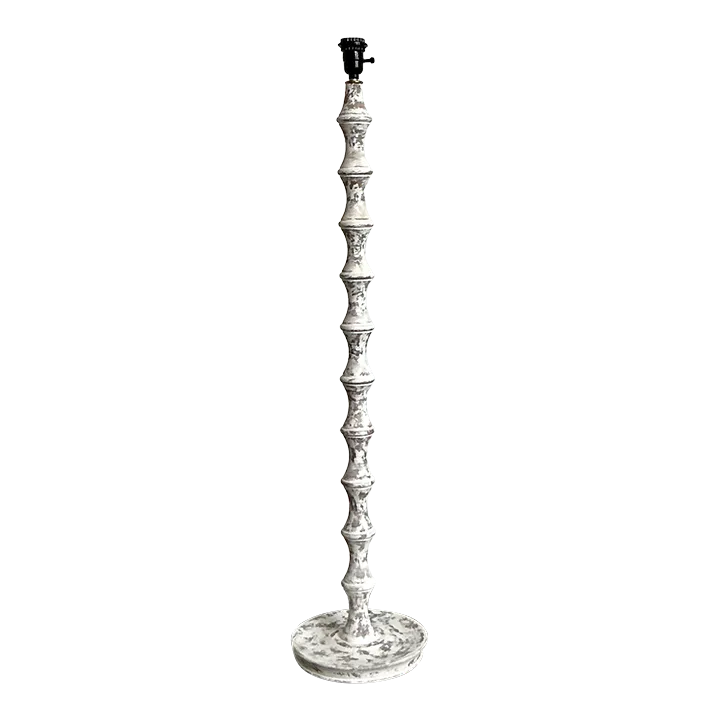 Vintage Boho Washed Bobbin Floor Lamp — additional photo 1