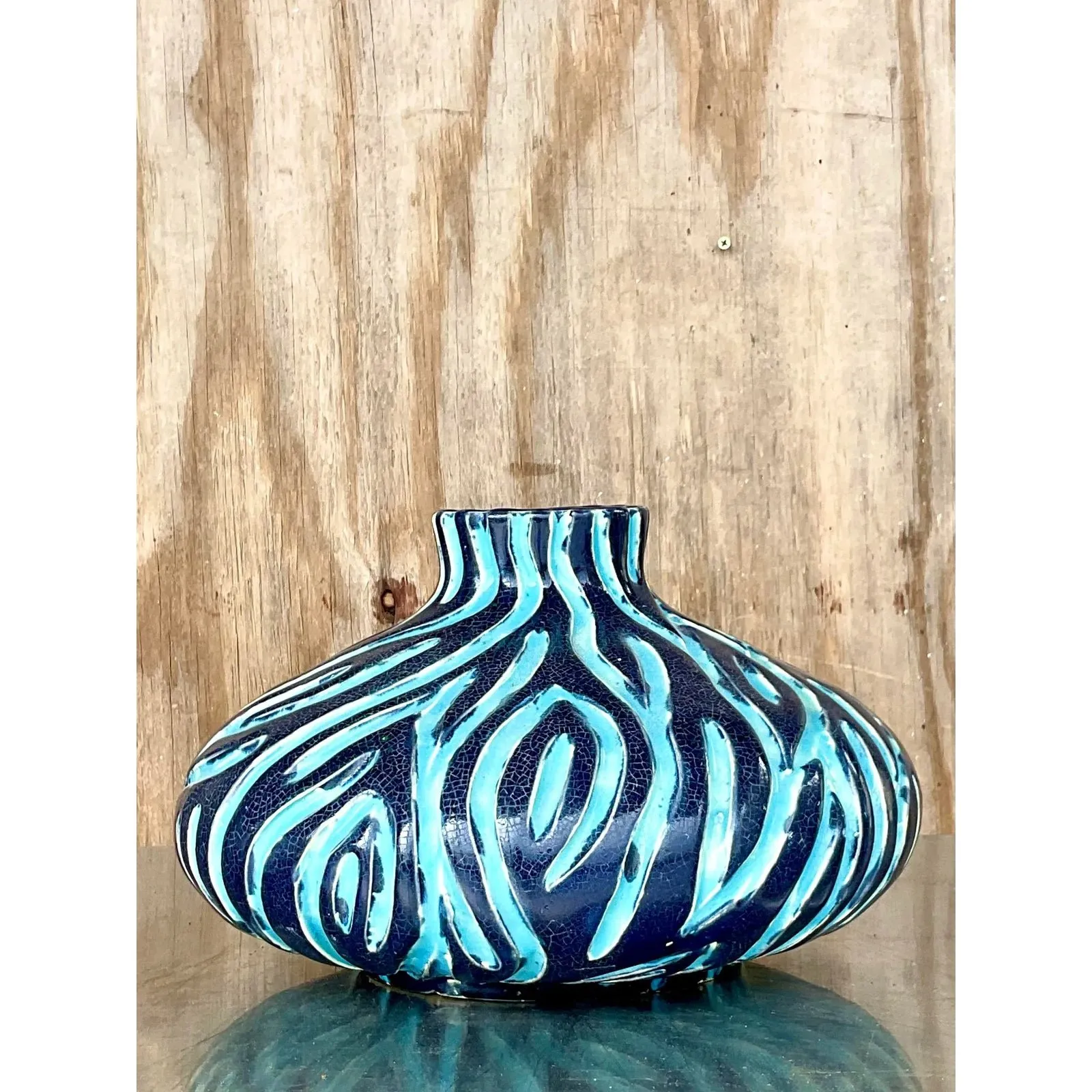 Vintage Boho Wiggles Pottery Vase — additional photo 4