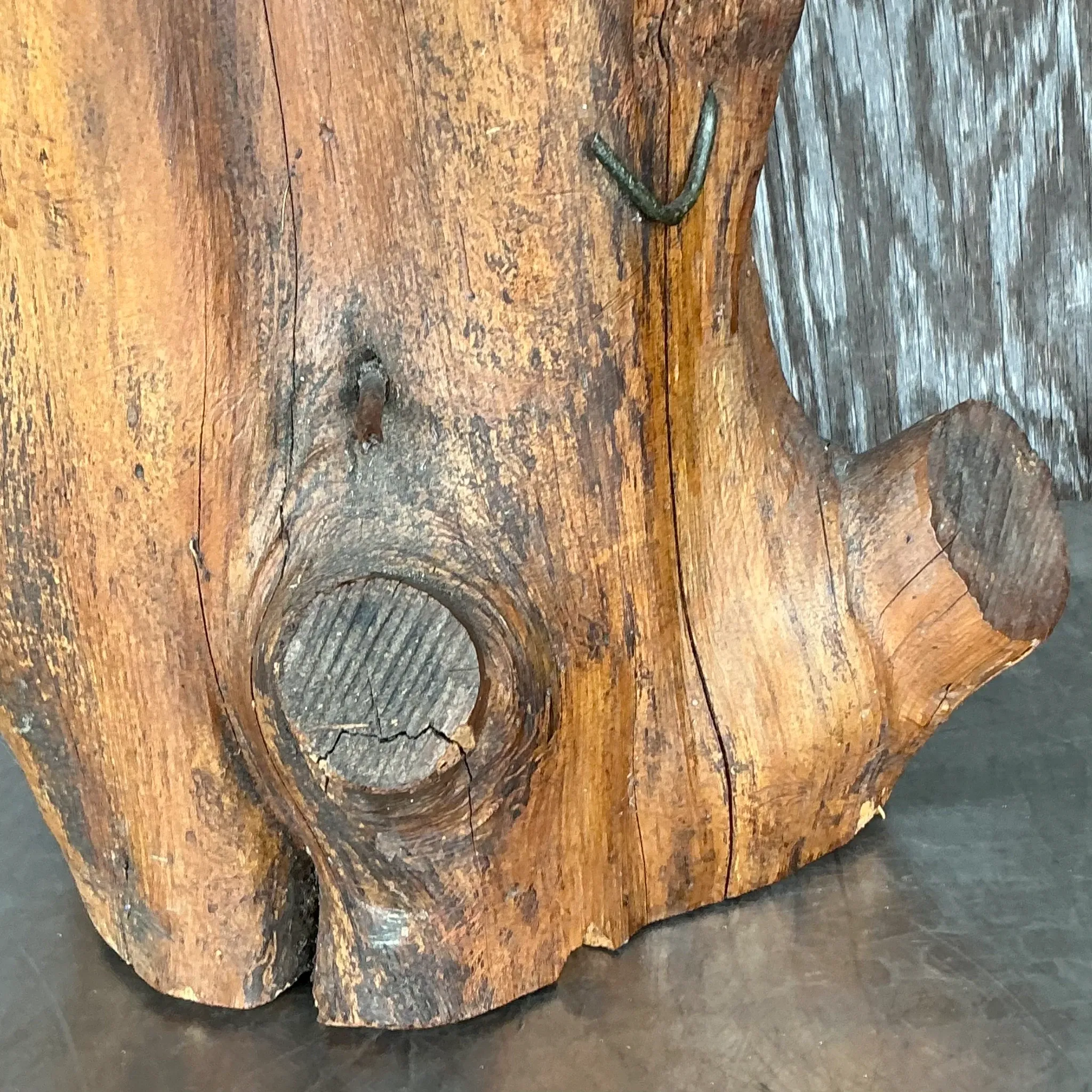 Vintage Boho Wood Block Lamp — additional photo 2