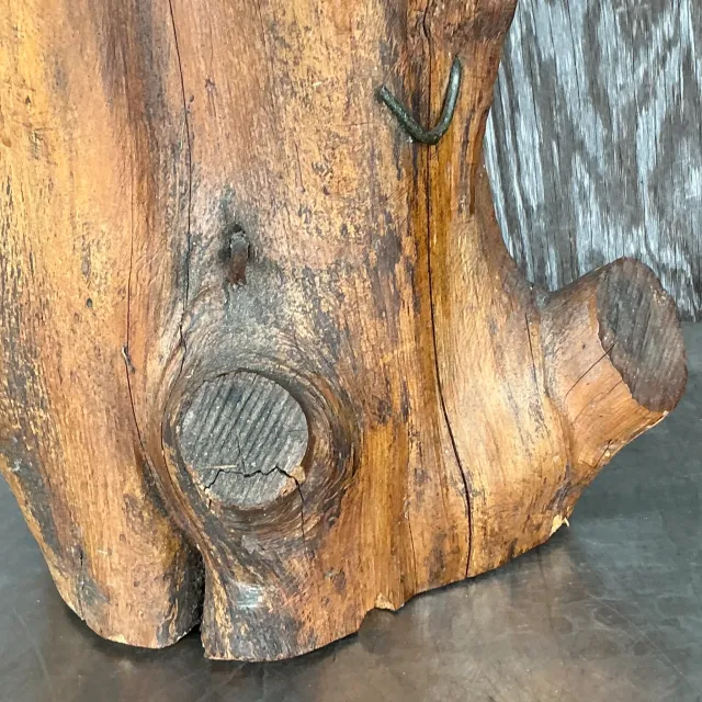Vintage Boho Wood Block Lamp — additional photo 2
