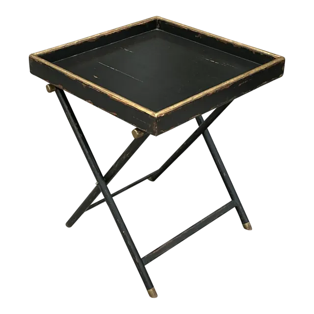 Vintage Boho Woodland Furniture Bar Tray Table — additional photo 2