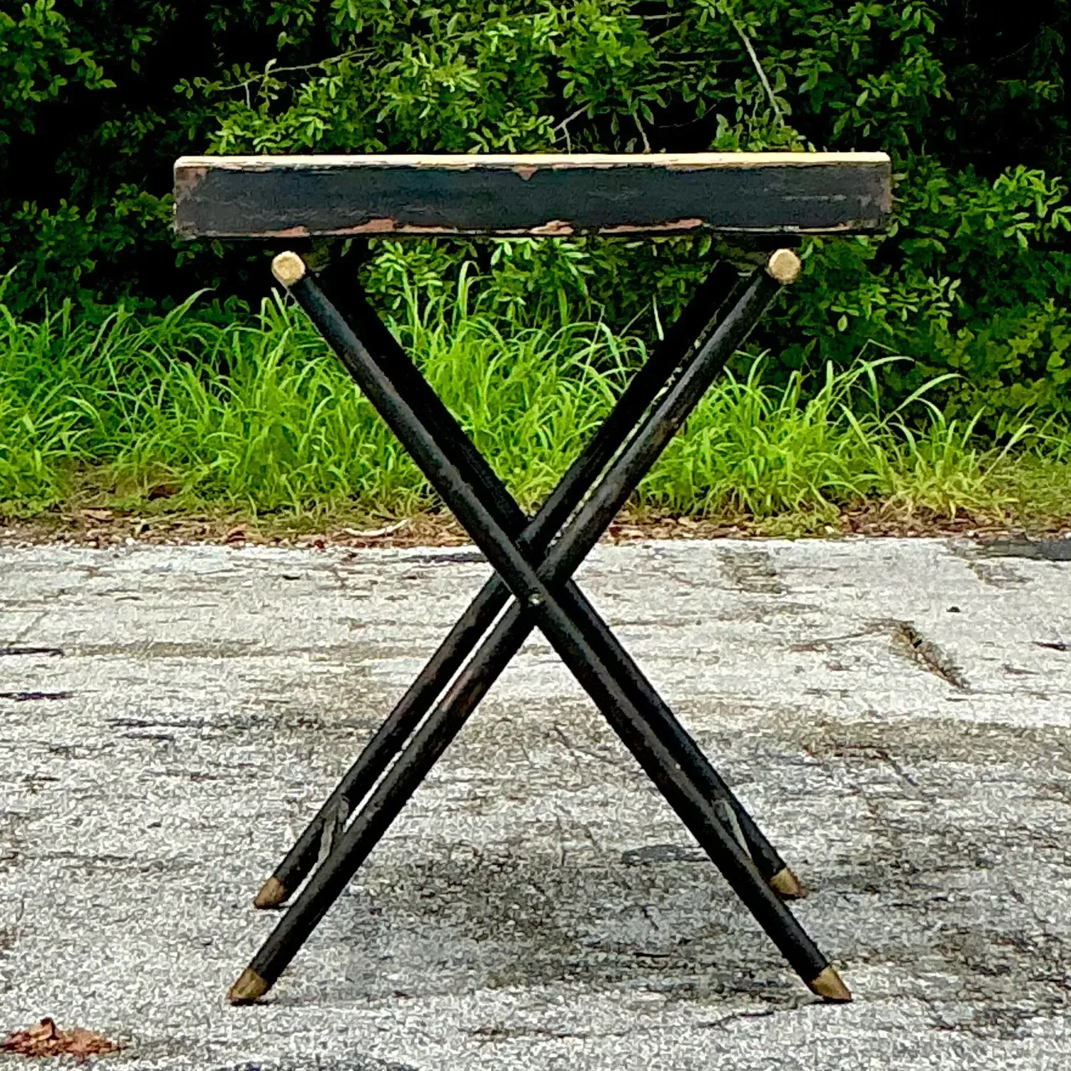Vintage Boho Woodland Furniture Bar Tray Table — additional photo 3