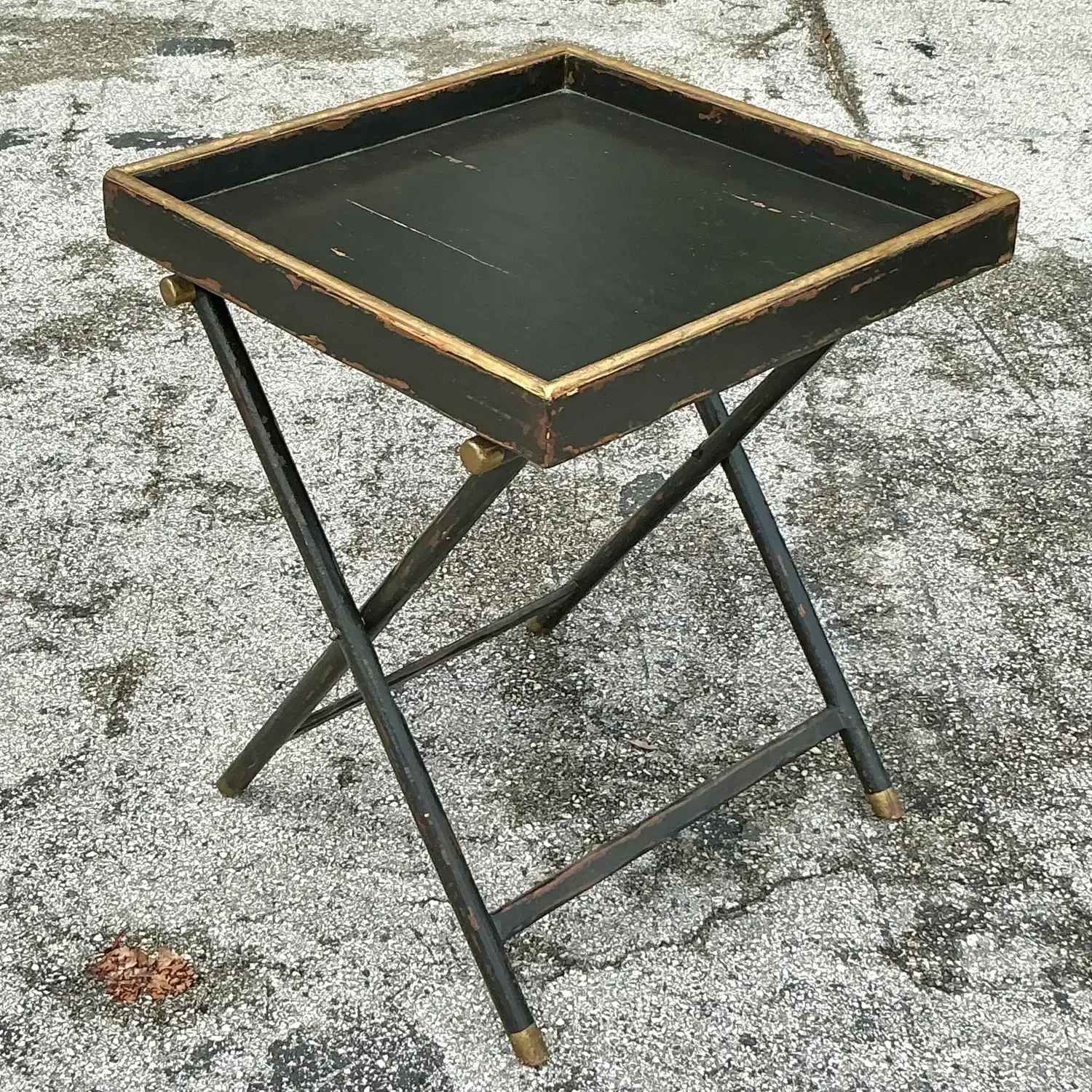 Vintage Boho Woodland Furniture Bar Tray Table — additional photo 6