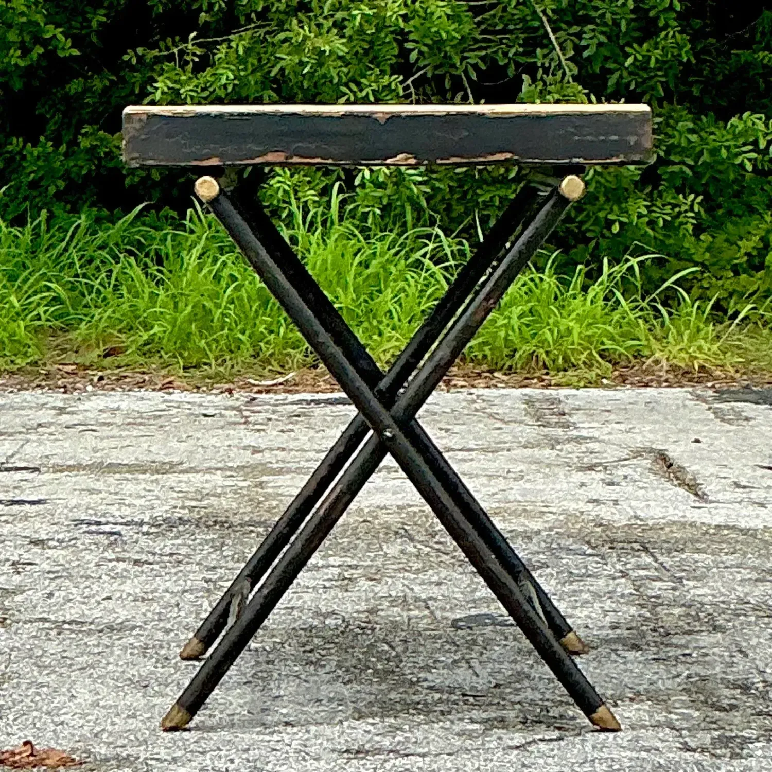Vintage Boho Woodland Furniture Bar Tray Table — additional photo 8