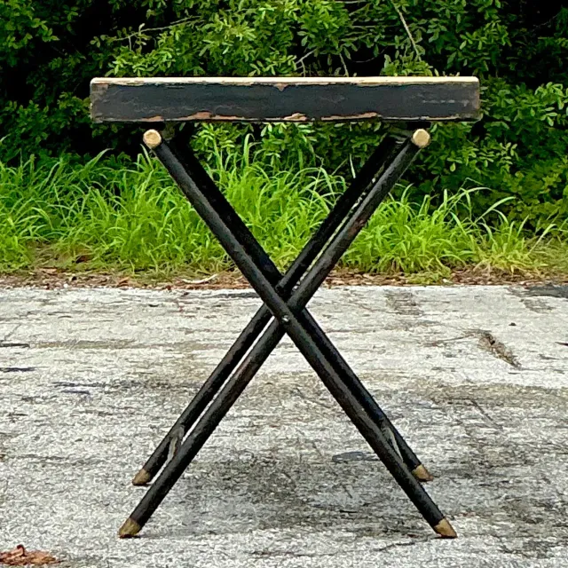 Vintage Boho Woodland Furniture Bar Tray Table — additional photo 8