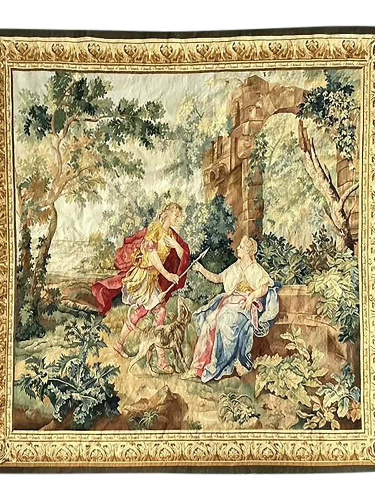 Vintage Boho Woven Renaissance Tapestry — additional photo 3