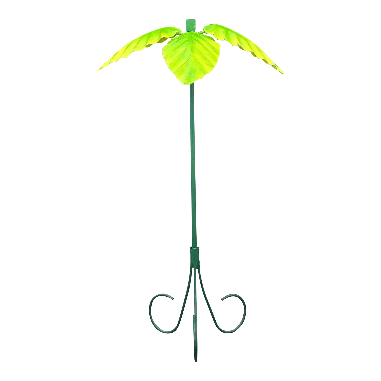 Vintage Boho Wrought Iron and Fiberglass Palm Tree Lamp