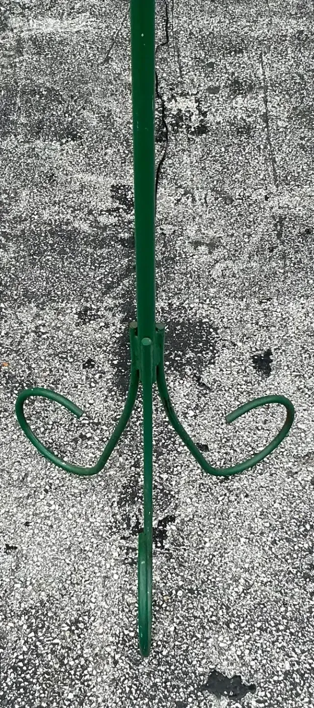 Vintage Boho Wrought Iron and Fiberglass Palm Tree Lamp — additional photo 1