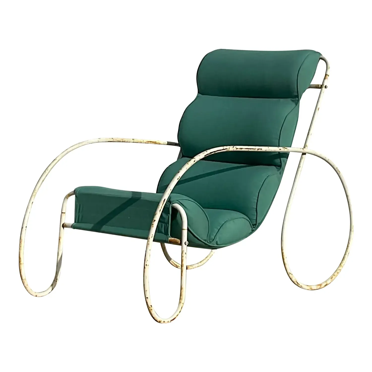 Vintage Boho Wrought Iron Chair After Eileen Gray — additional photo 1