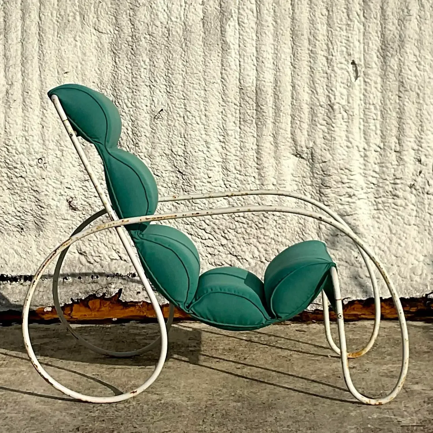 Vintage Boho Wrought Iron Chair After Eileen Gray — additional photo 3