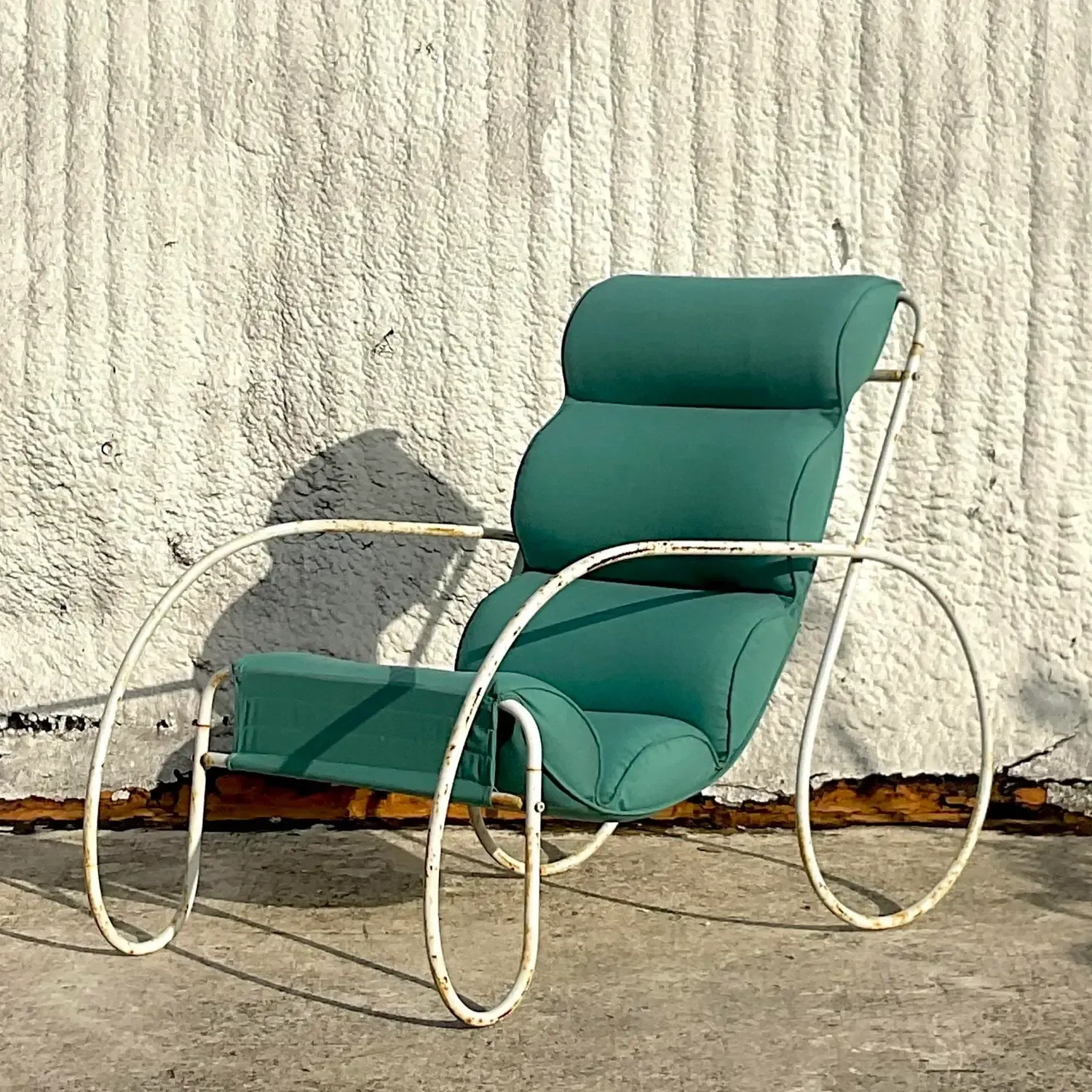Vintage Boho Wrought Iron Chair After Eileen Gray — additional photo 4