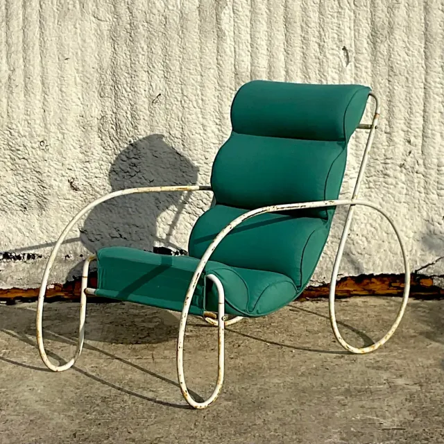Vintage Boho Wrought Iron Chair After Eileen Gray — additional photo 6
