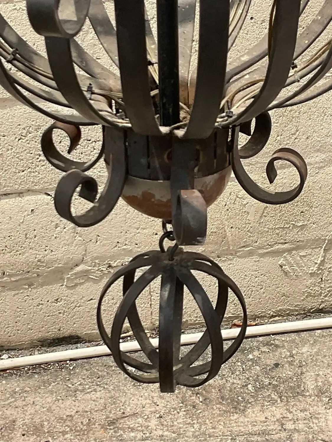Vintage Boho Wrought Iron Chandelier — additional photo 5