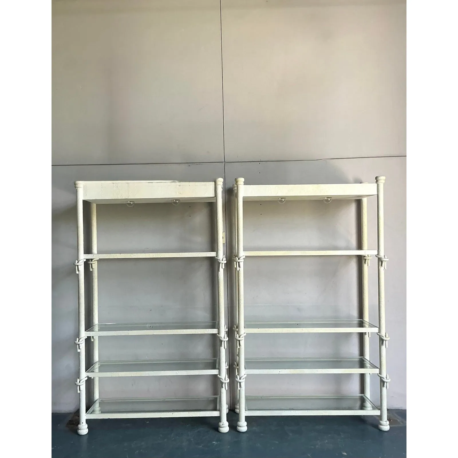 Vintage Boho Wrought Iron Knot Etagere - A Pair — additional photo 5