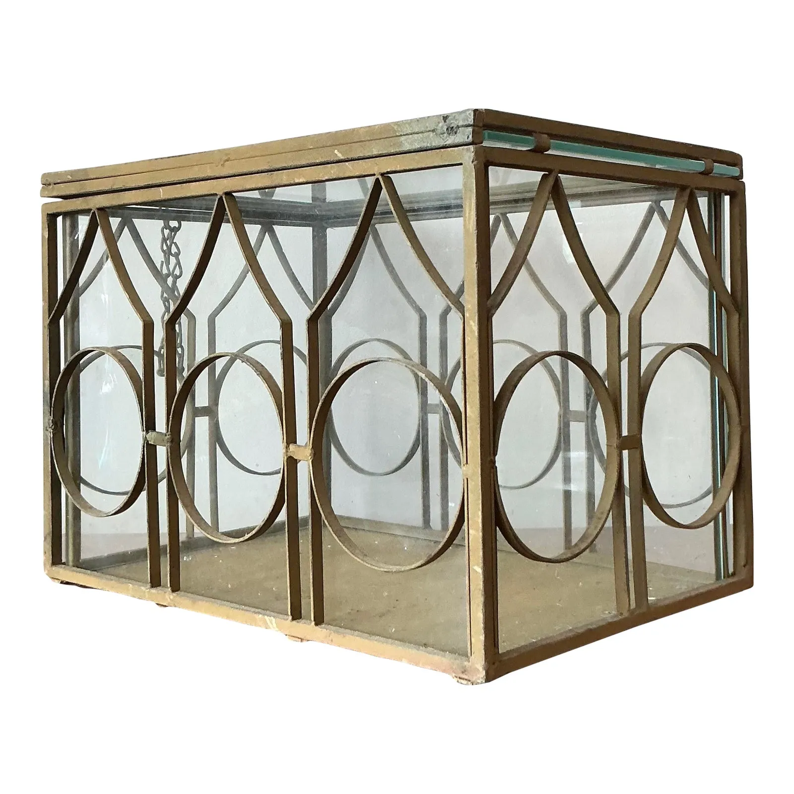 Vintage Boho Wrought Iron Terrarium — additional photo 1