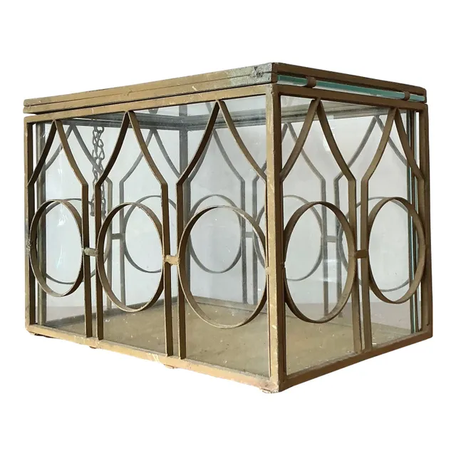 Vintage Boho Wrought Iron Terrarium — additional photo 1