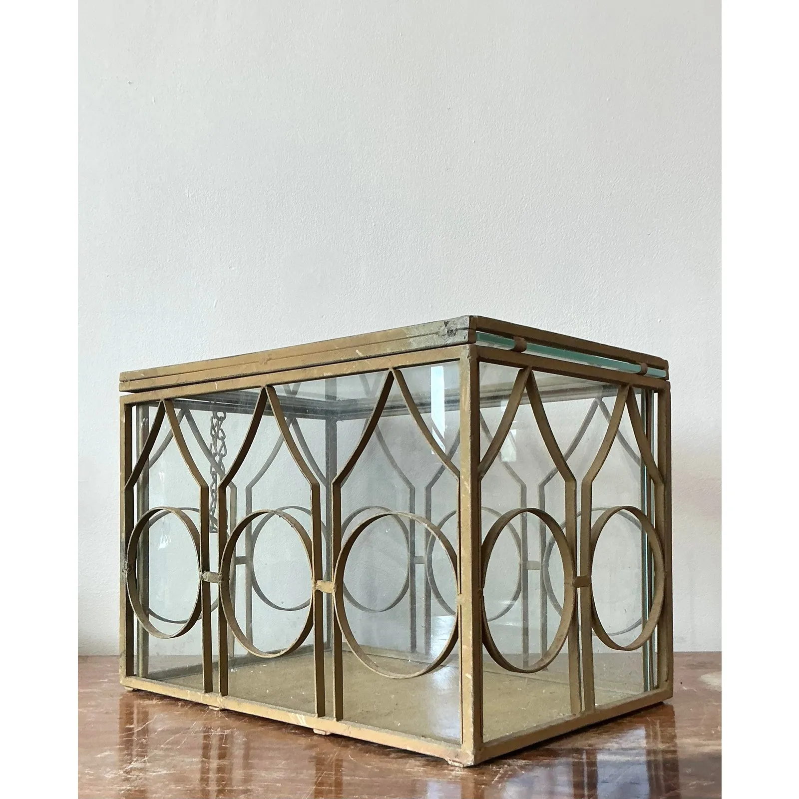Vintage Boho Wrought Iron Terrarium — additional photo 4