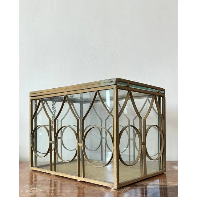 Vintage Boho Wrought Iron Terrarium — additional photo 4