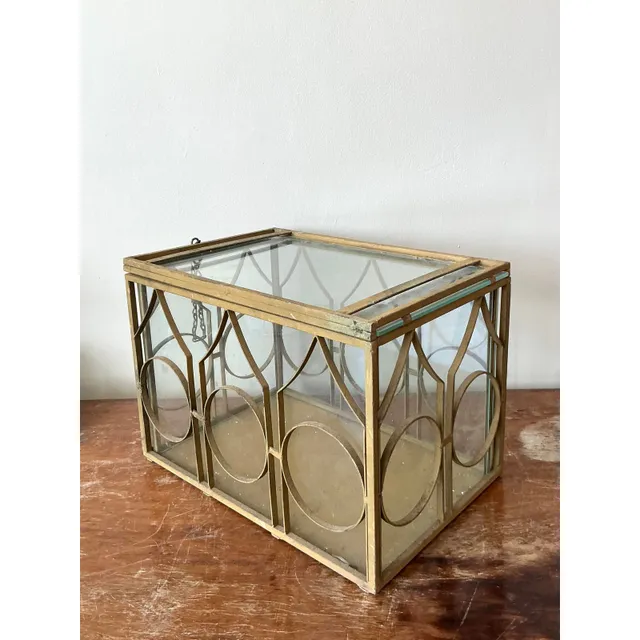 Vintage Boho Wrought Iron Terrarium — additional photo 6