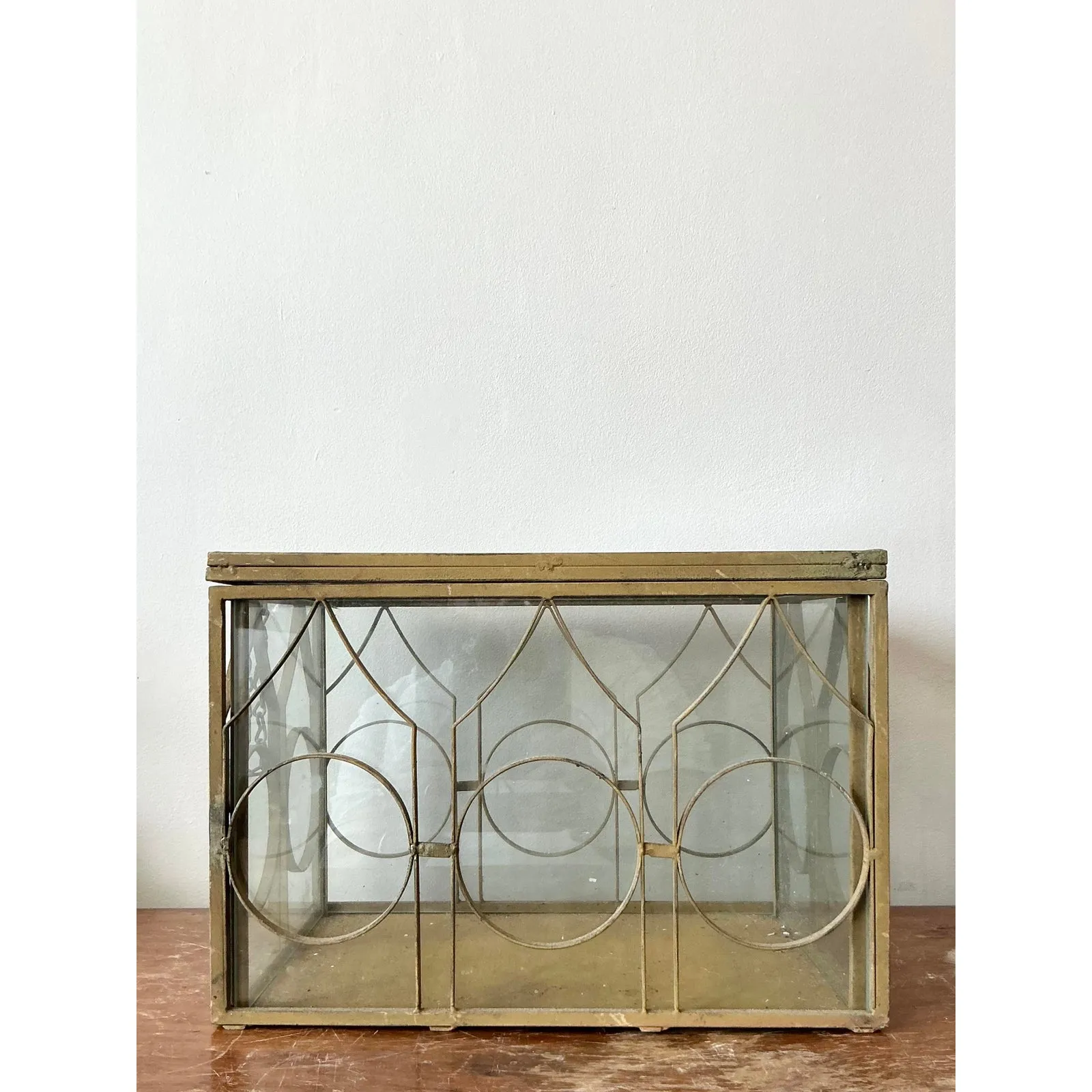 Vintage Boho Wrought Iron Terrarium — additional photo 7