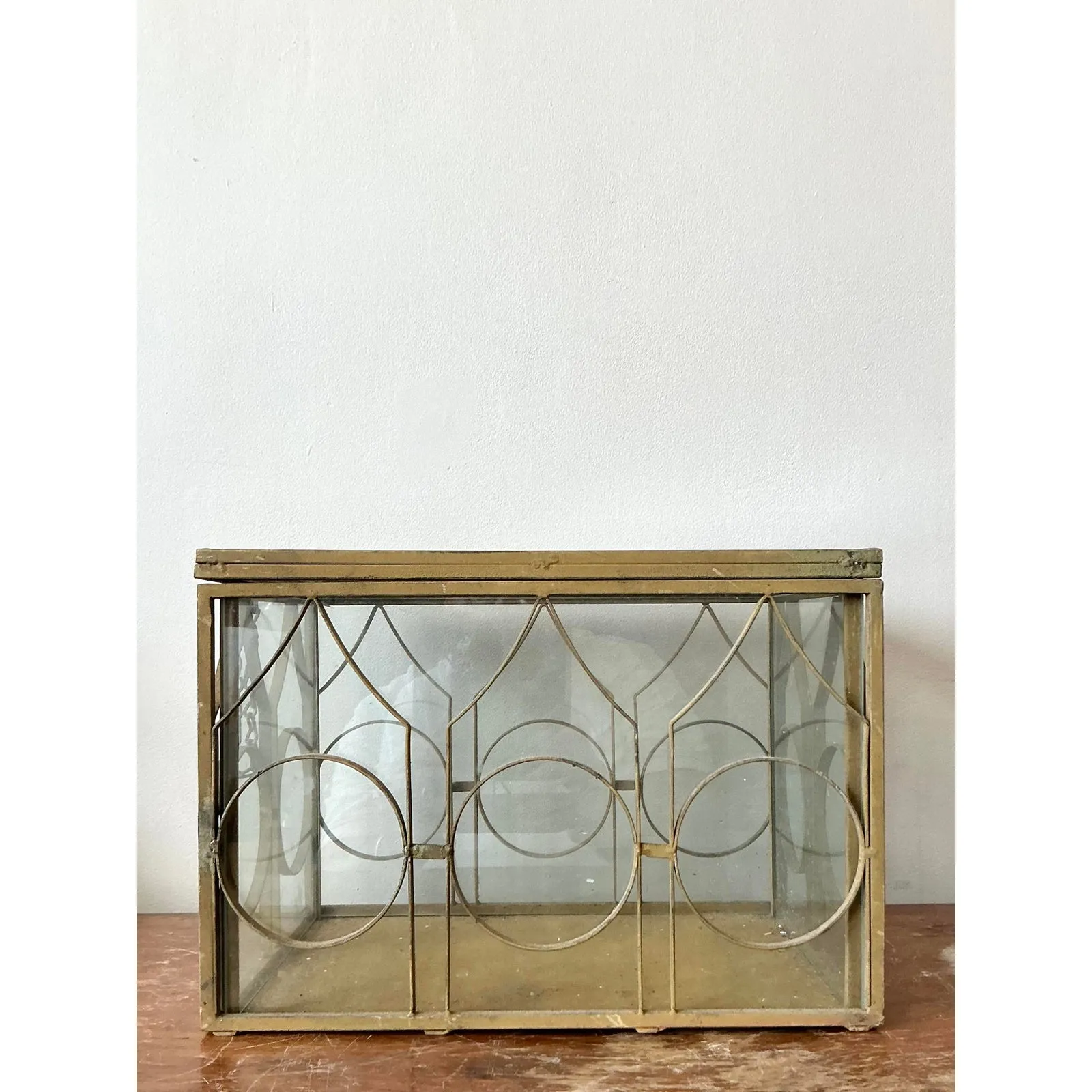 Vintage Boho Wrought Iron Terrarium — additional photo 8