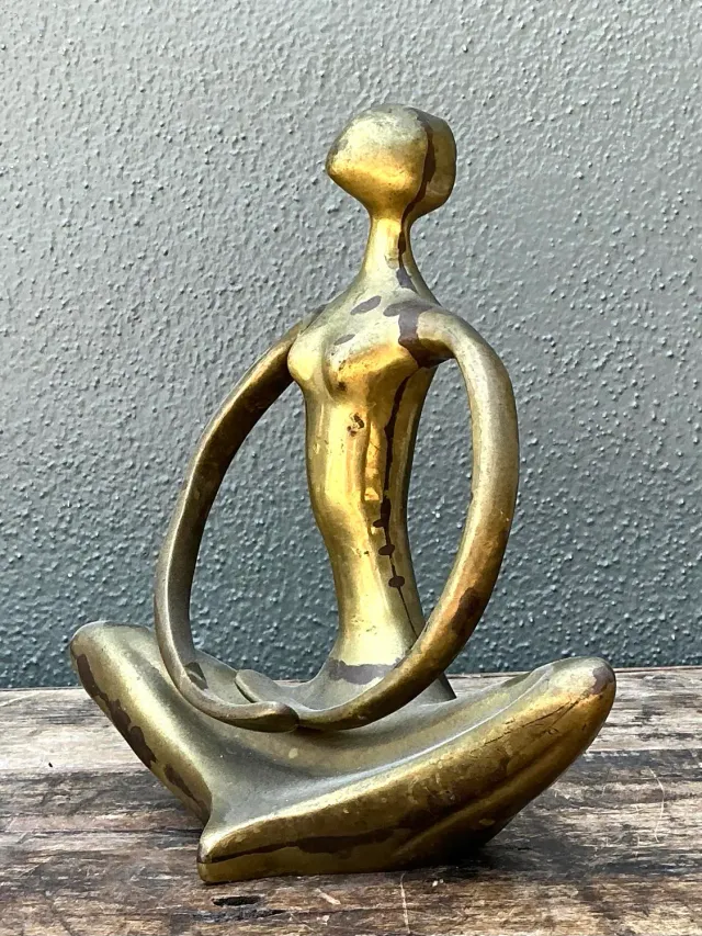 Vintage Brass Abstract Figure — additional photo 5