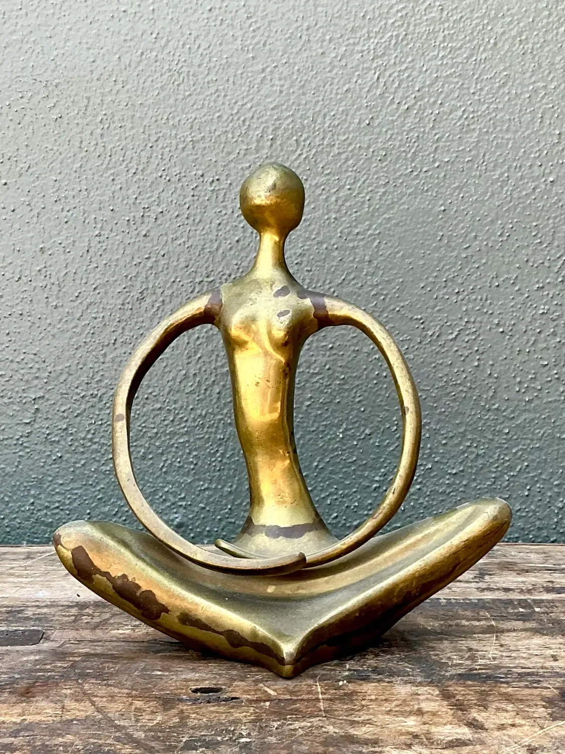 Vintage Brass Abstract Figure — additional photo 1