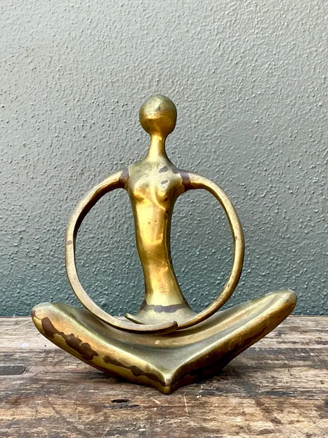 Vintage Brass Abstract Figure — additional photo 1