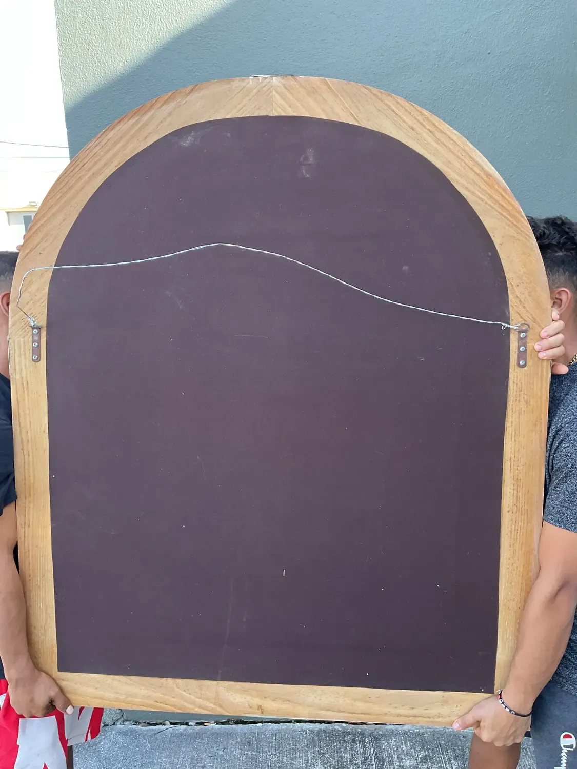 Vintage Brass Arched Mirror — additional photo 7