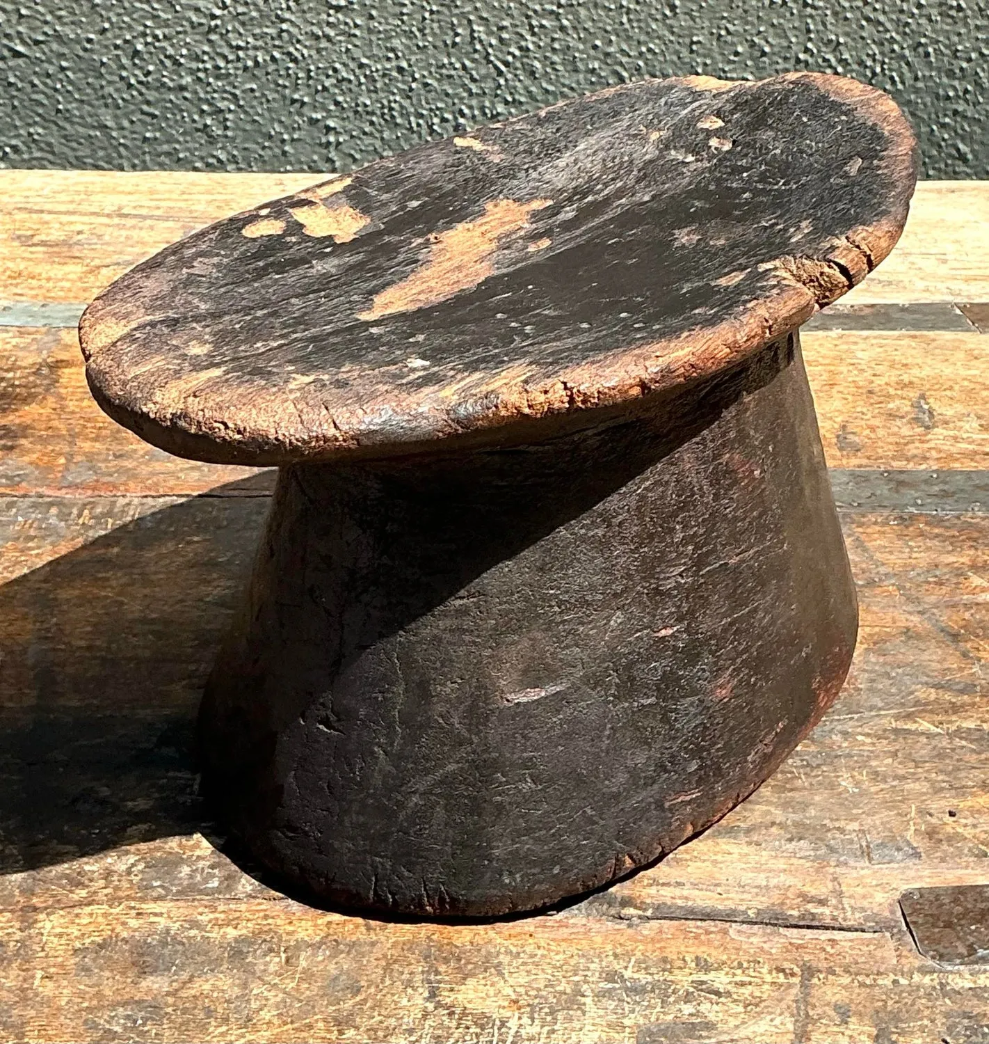 Vintage Brazilian Carved Wood Head Rest — additional photo 1