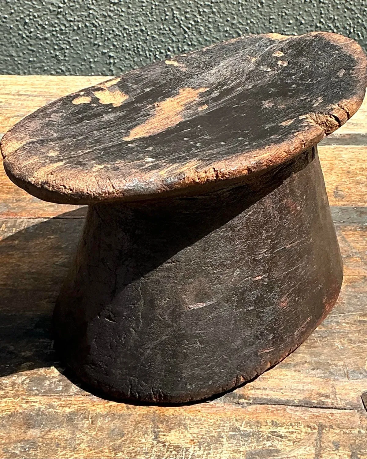 Vintage Brazilian Carved Wood Head Rest
