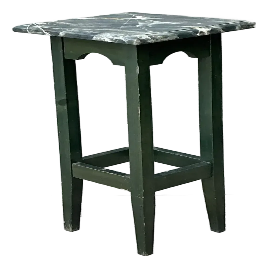 Vintage Brazilian Faux Finished Marble Pedestal