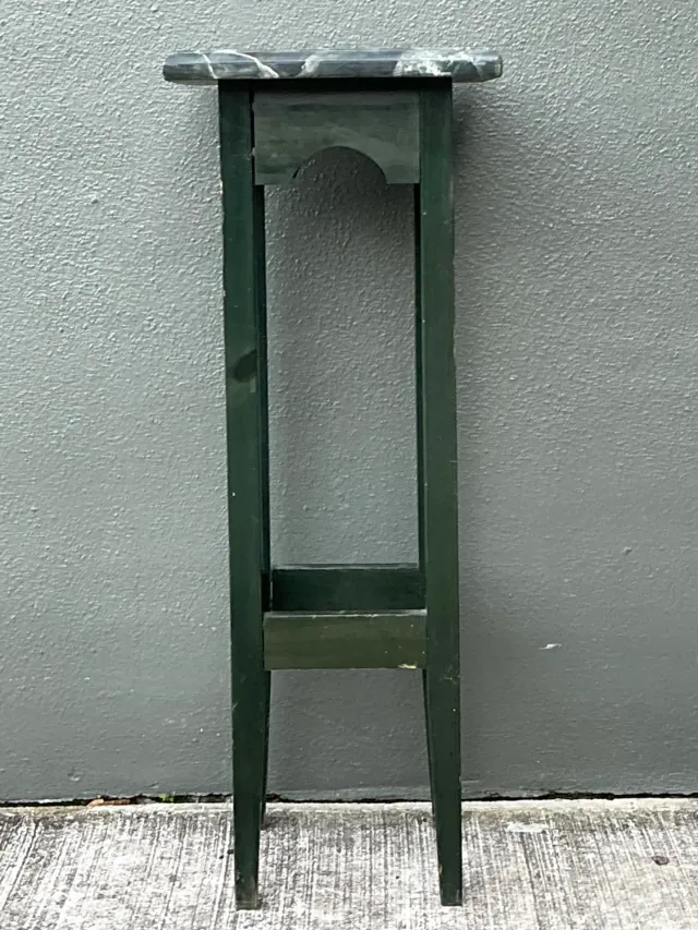 Vintage Brazilian Faux Finished Marble Pedestal — additional photo 1