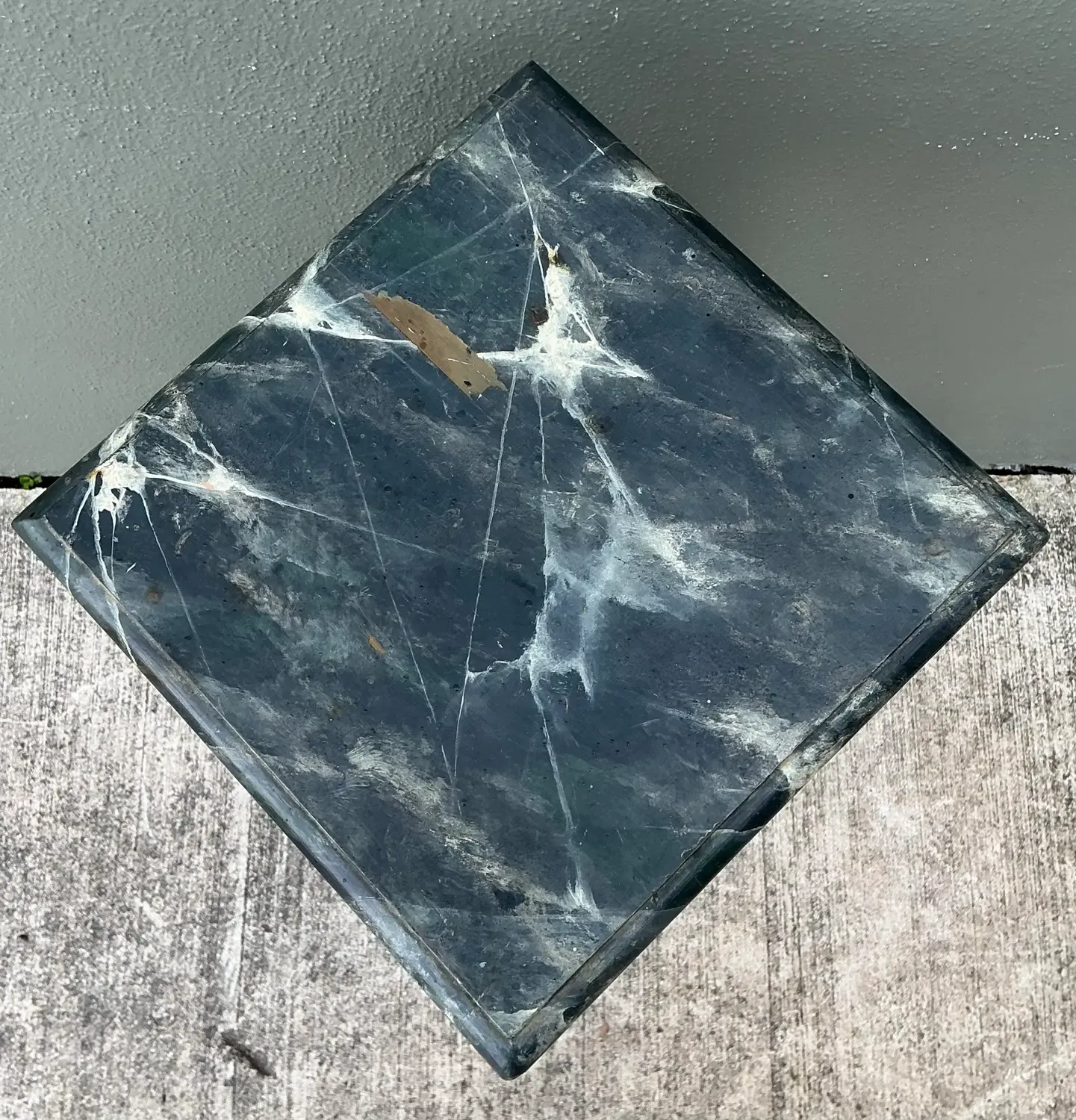 Vintage Brazilian Faux Finished Marble Pedestal — additional photo 2