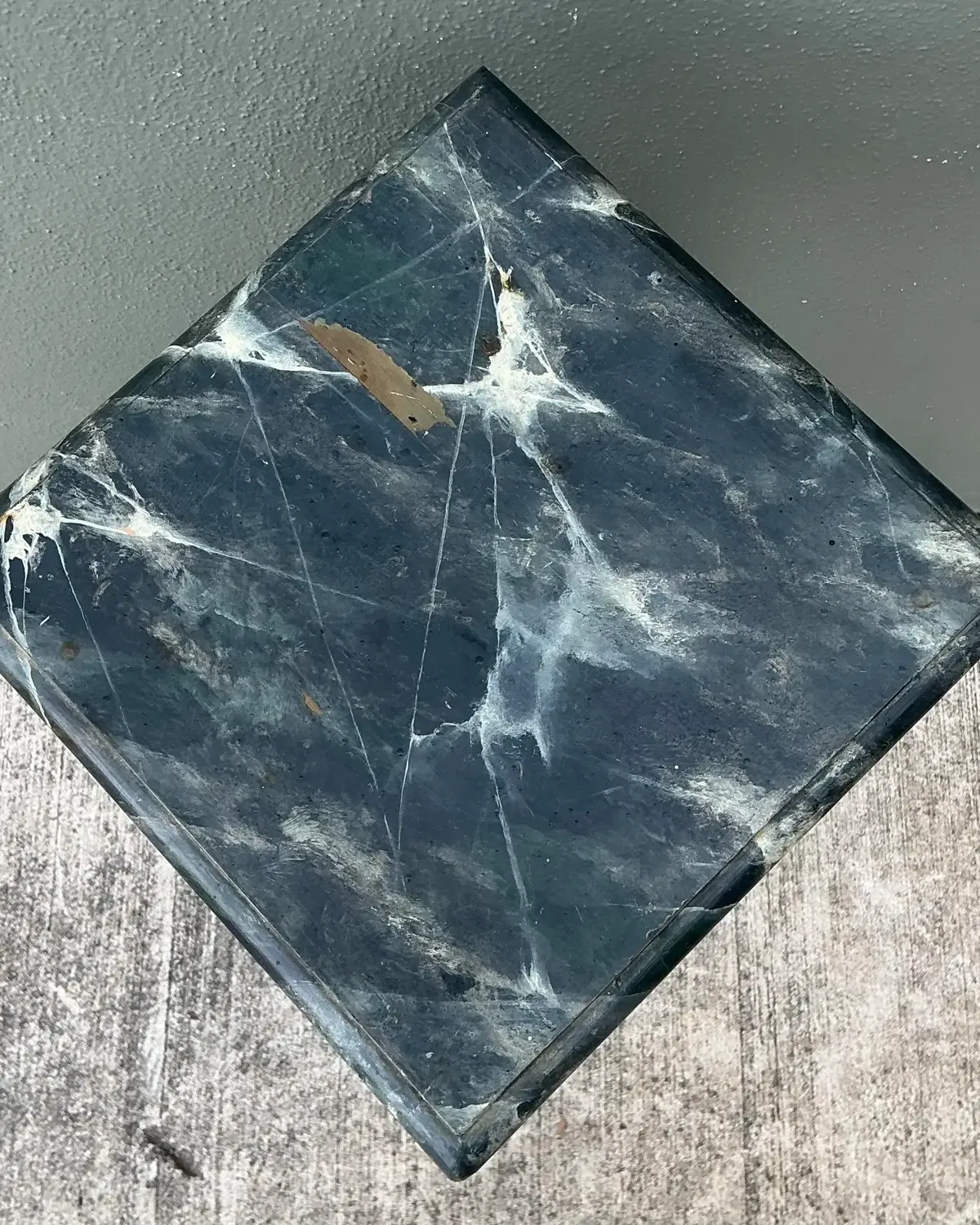 Vintage Brazilian Faux Finished Marble Pedestal — additional photo 2