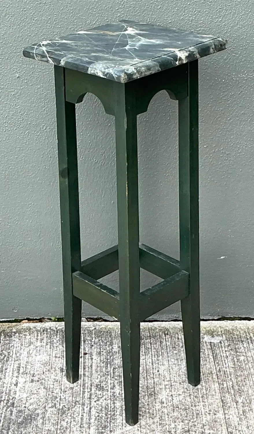 Vintage Brazilian Faux Finished Marble Pedestal — additional photo 3