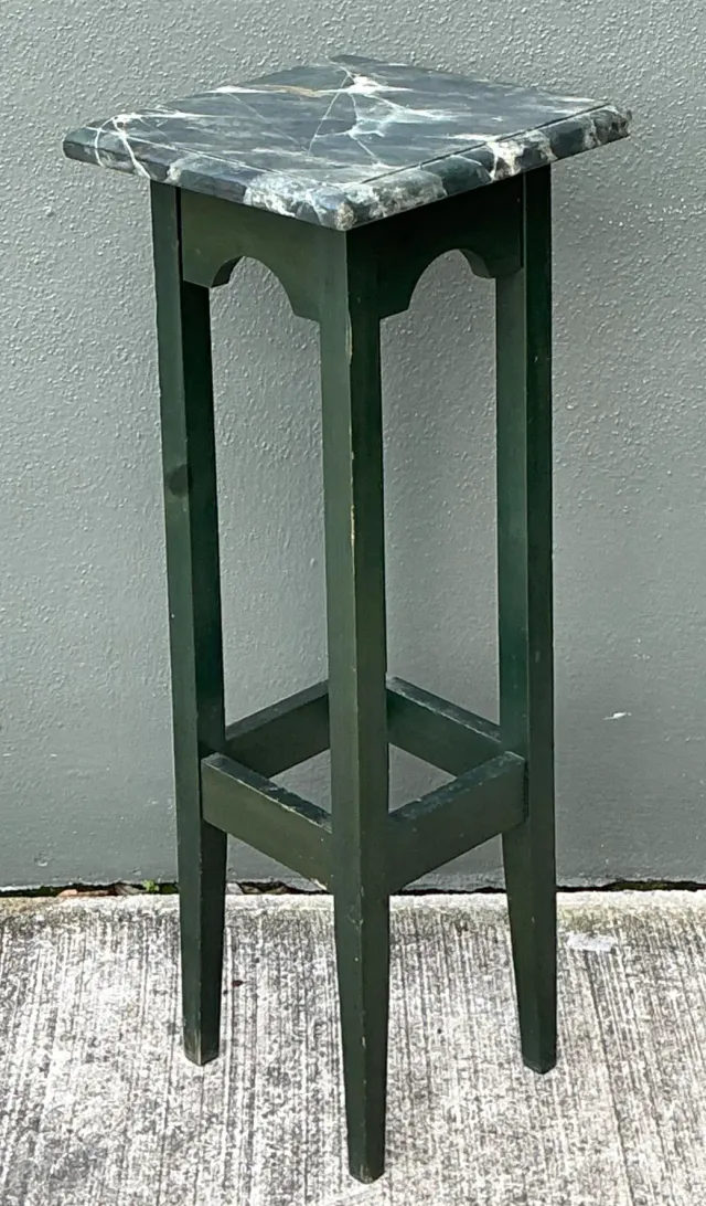 Vintage Brazilian Faux Finished Marble Pedestal — additional photo 3