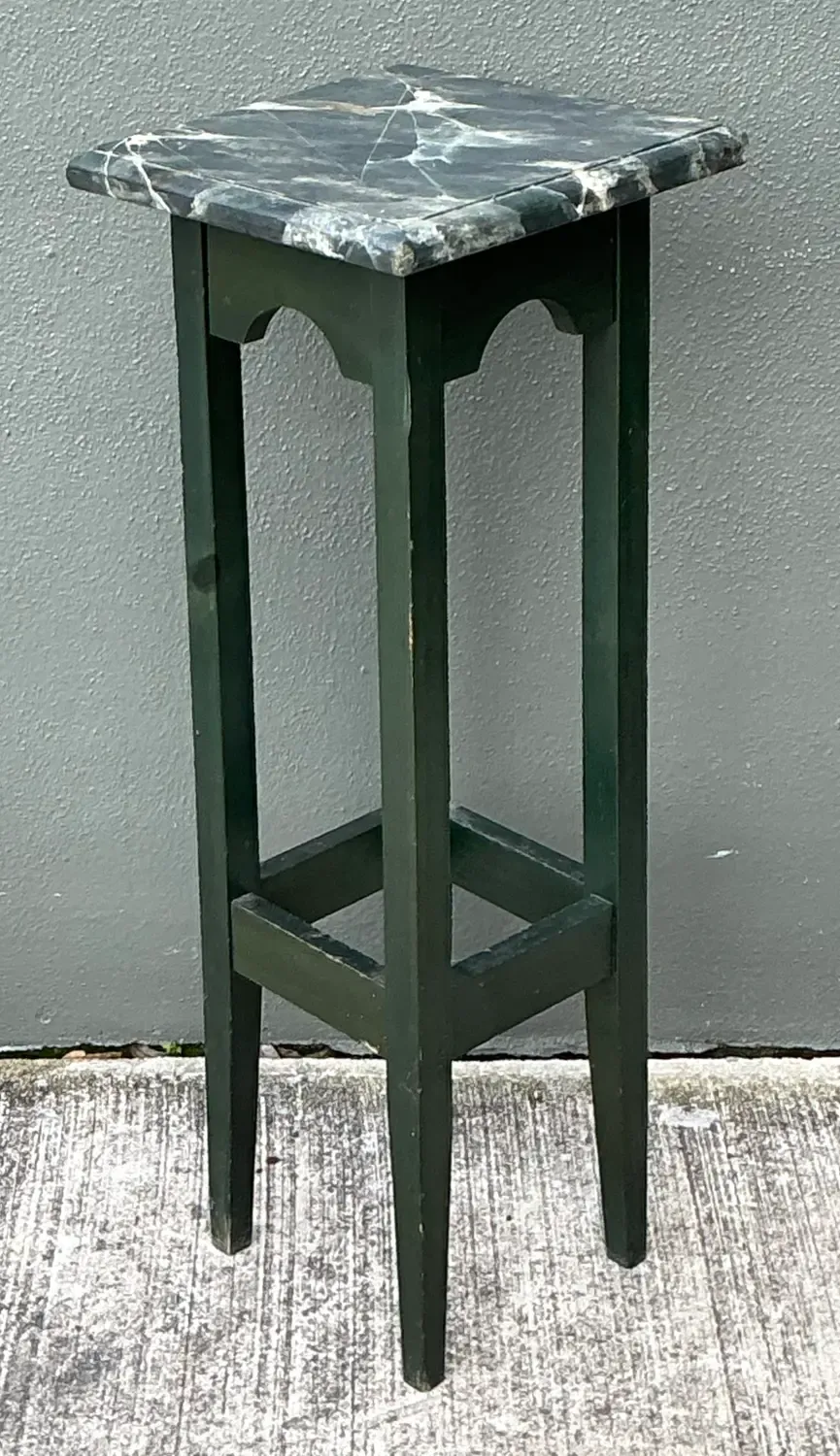 Vintage Brazilian Faux Finished Marble Pedestal — additional photo 4