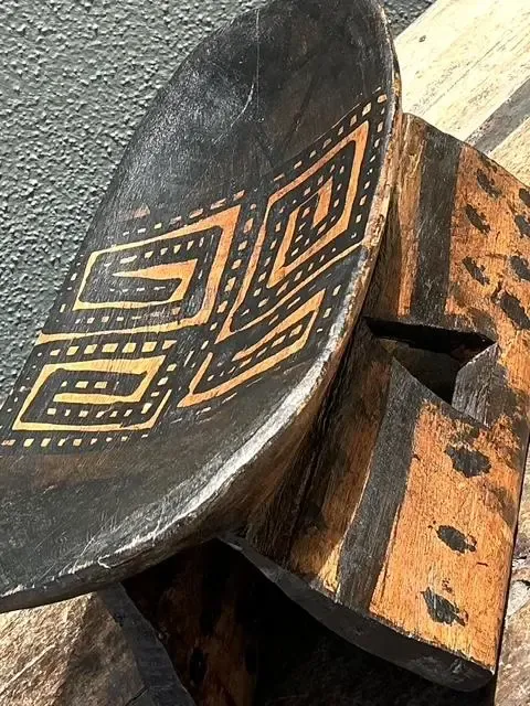 Vintage Brazilian Hand Painted Head Rest