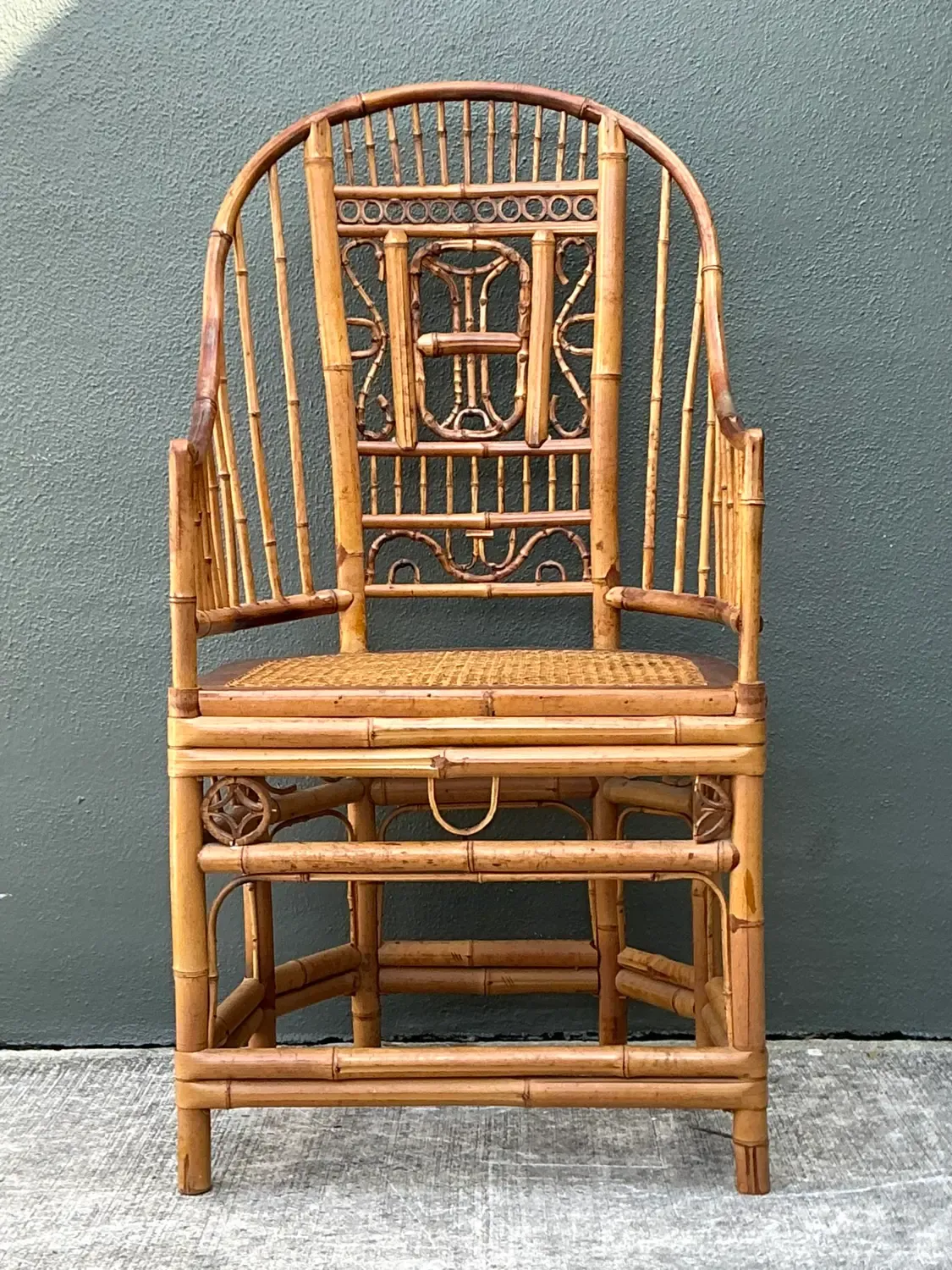 Vintage Brighton Pavilion High Back Rattan Chair — additional photo 2
