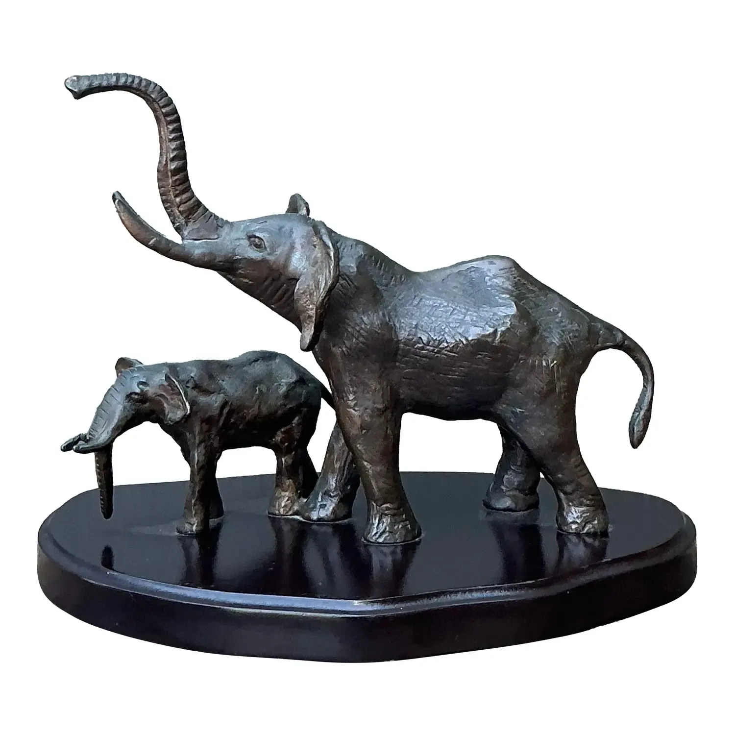 Vintage Bronze Elephant Family — additional photo 1