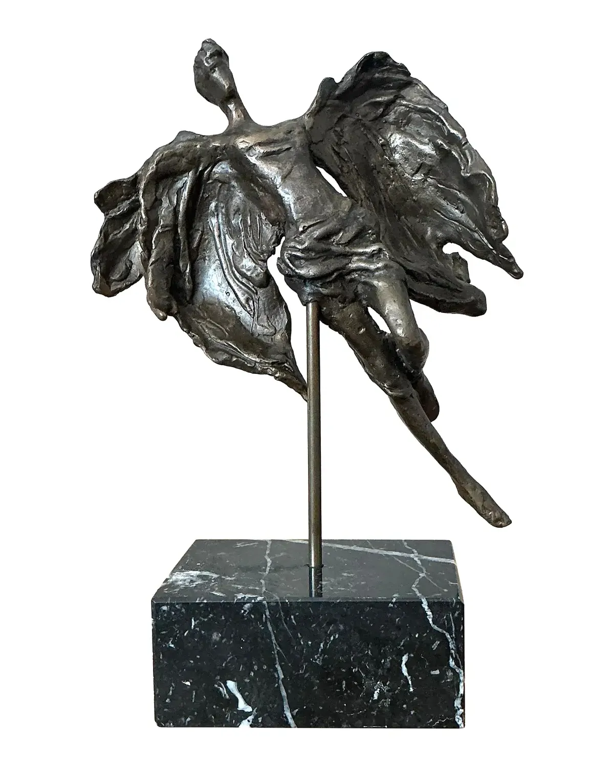 Vintage Bronze Flying Angle Sculpture