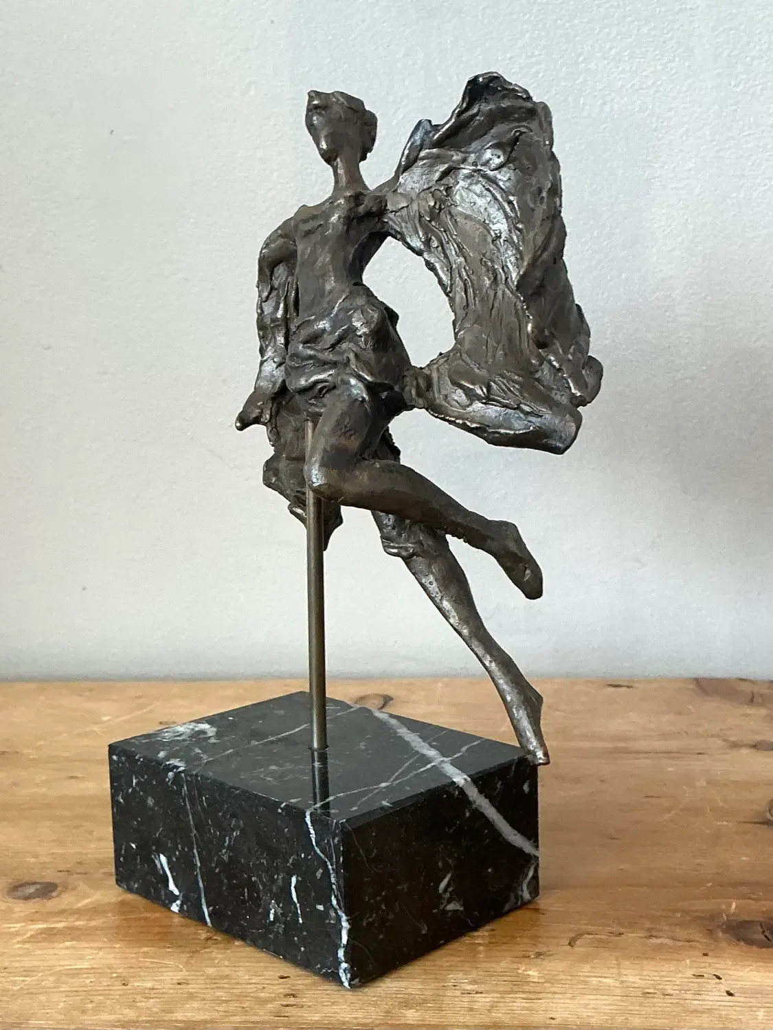 Vintage Bronze Flying Angle Sculpture — additional photo 1