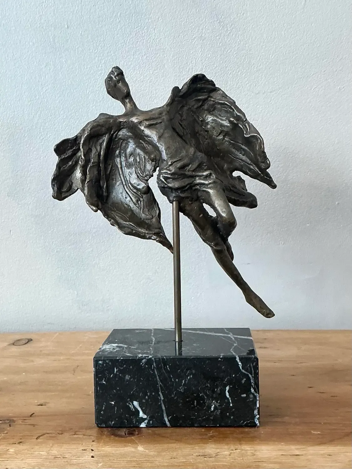 Vintage Bronze Flying Angle Sculpture — additional photo 3