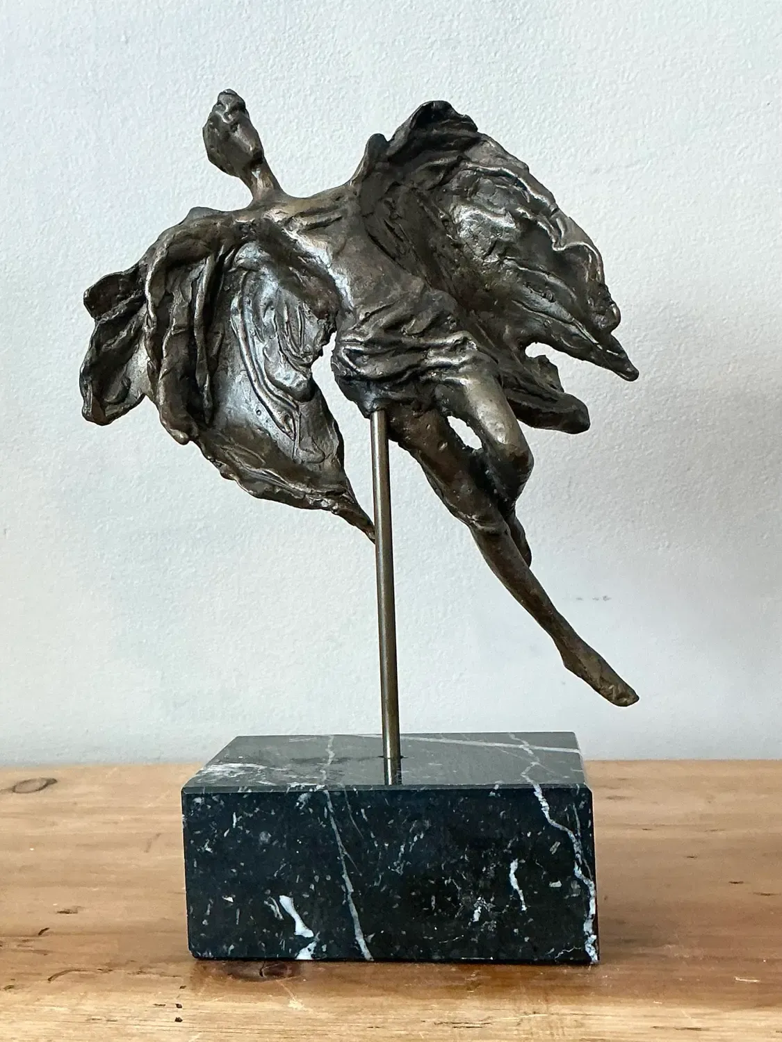 Vintage Bronze Flying Angle Sculpture — additional photo 5