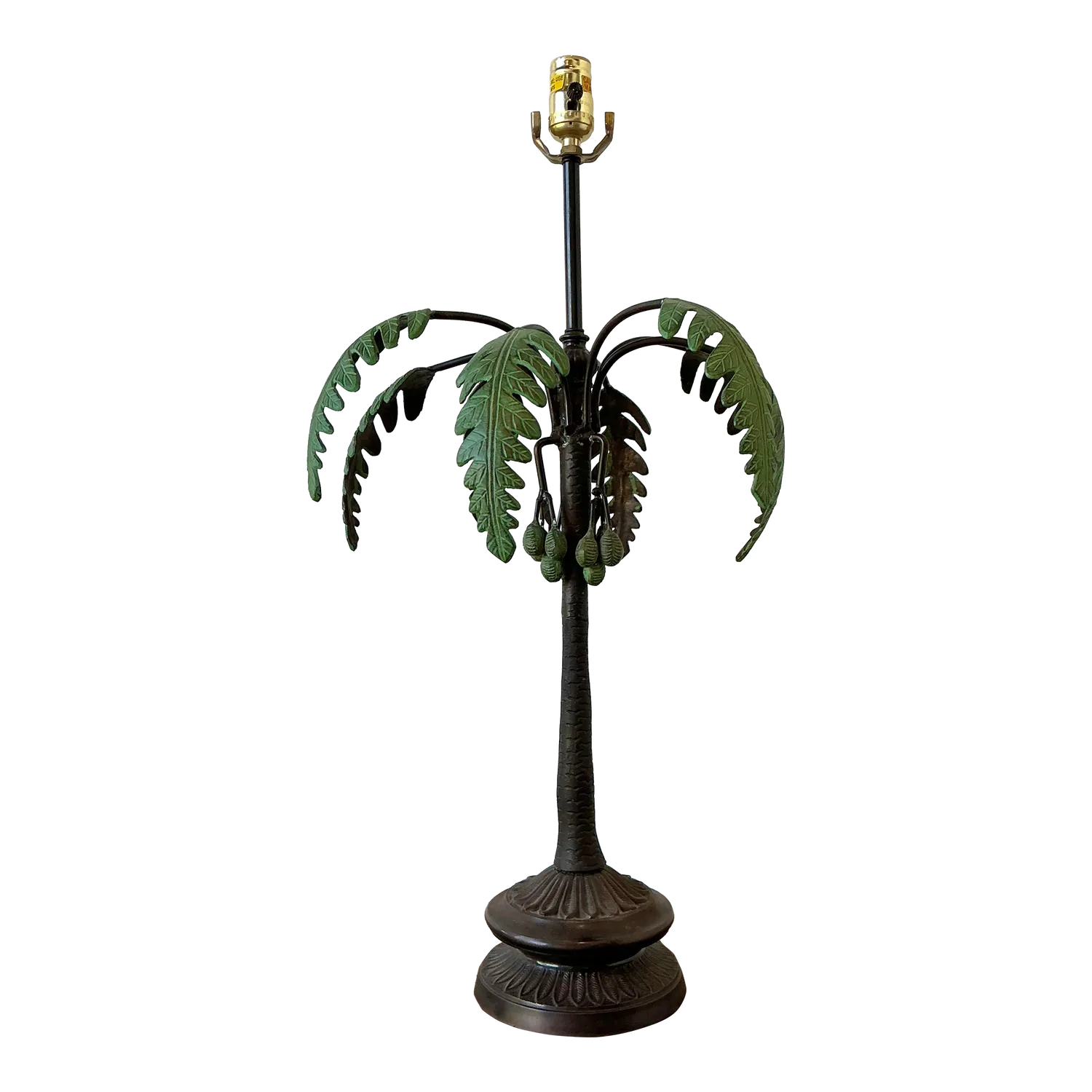 Vintage Bronze Palm Tree Lamp — additional photo 1