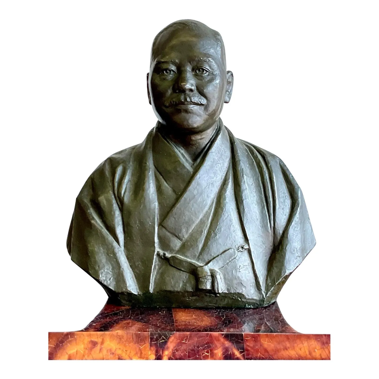 Vintage Bronze Sculpture of Handsome Man — additional photo 1