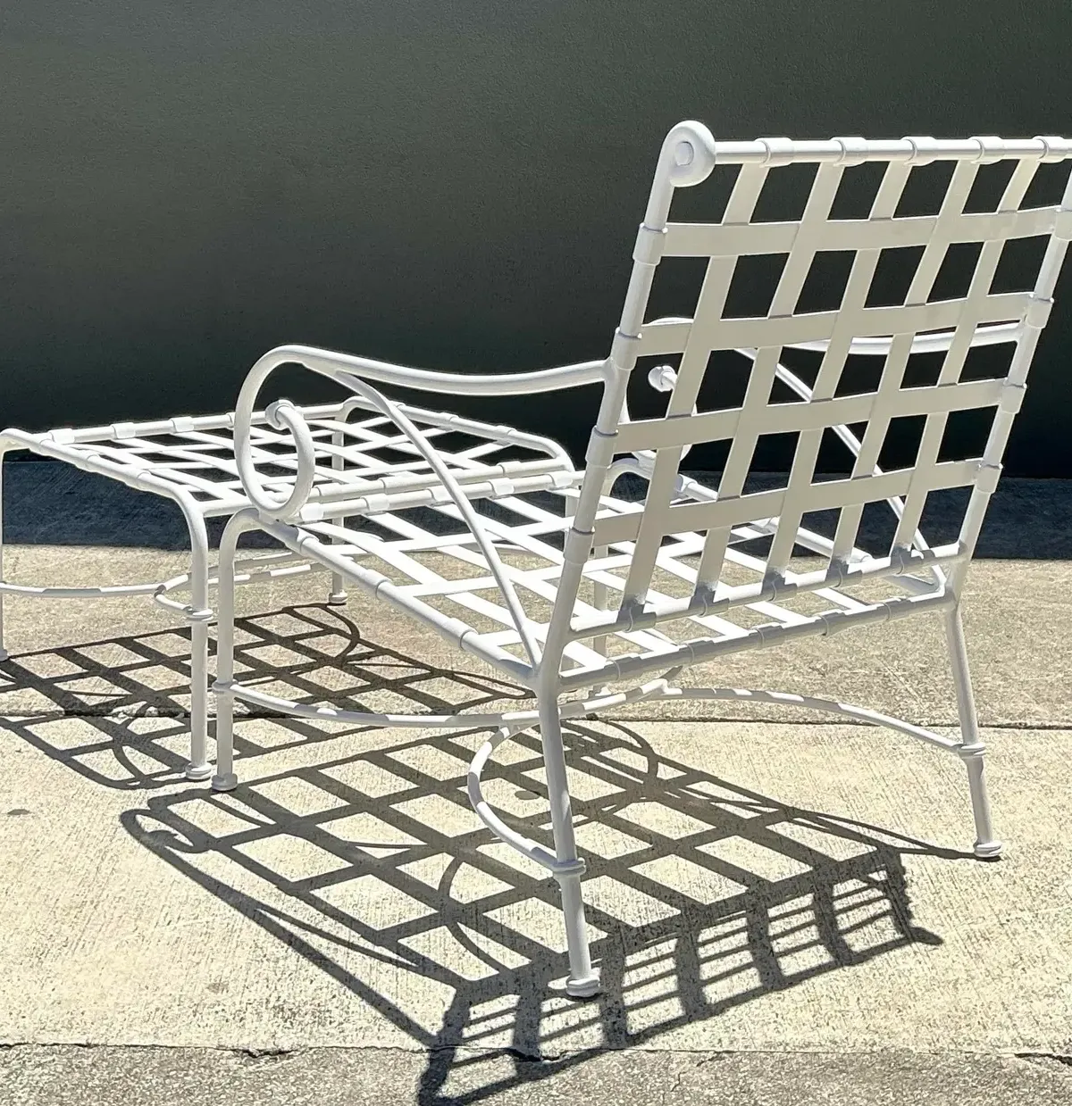 Vintage Brown Jordan Cast Aluminum “Florentine” Lounge Chair and Ottoman — additional photo 2
